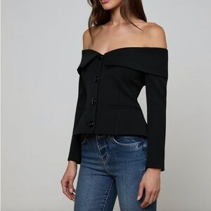 L'AGENCE Ingrid Blazer Top